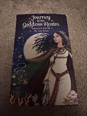 Journey to the Goddess Realm Oracle Deck by Lisa Porter - Navy, White, Green